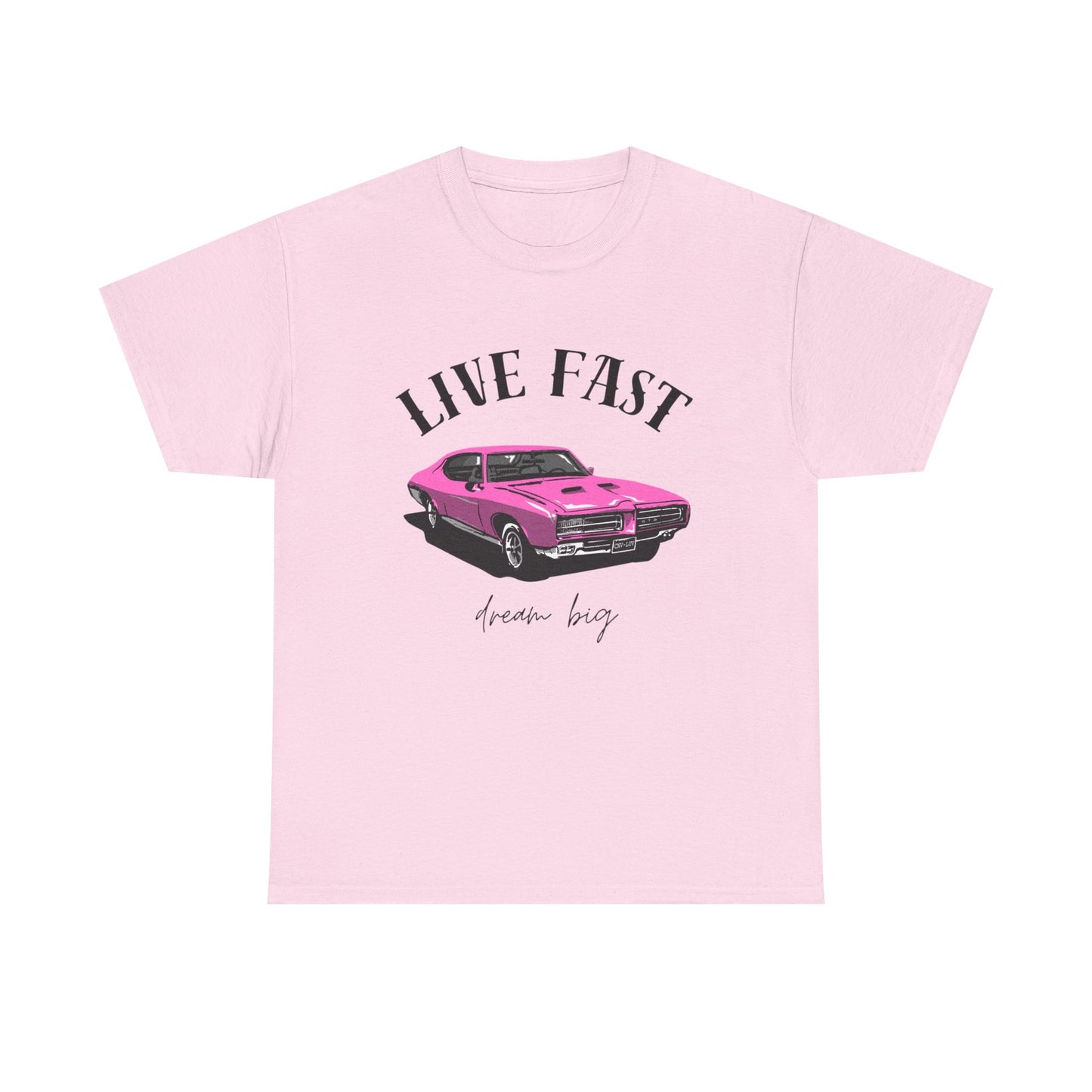Unisex Heavy Cotton Tee – Live Fast, Dream Big